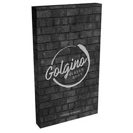 GOLGINO Server Book for Waitress & Waiter 9” x 5”, Two Zipper Pockets & ID Holder, Premium Receipt Organizer Wallet Fits Aprons, 11 Money Pockets Perfect for Server Banking (Black/Blue)