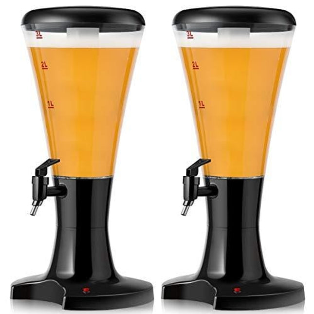 Beer Dispenser, 2L Mimosa Tower Dispenser and LED Light for Beer