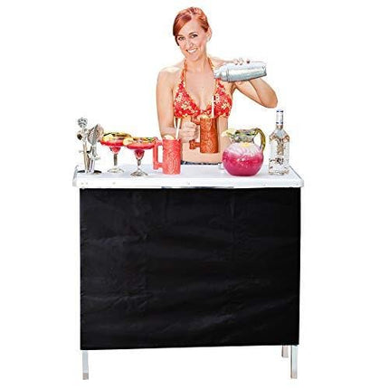 GoPong GoBar Portable High Top Party Bar, Includes 3 Skirt Designs and Carrying Case - Great for Parties, Tailgating and Trade Shows