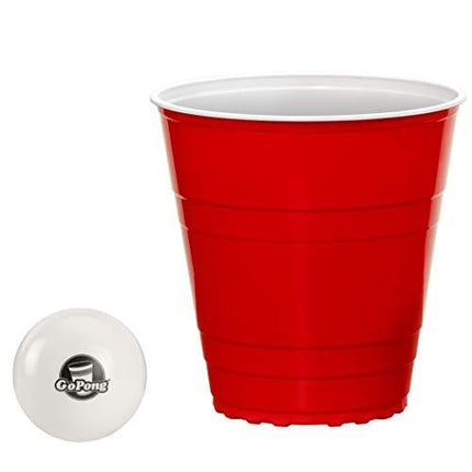 GoPong GoBig 110 Oz Giant Red Party Cups 24 PACK with 4 XL 3" Pong Balls | Giant Cups for Beer Pong, Flip Cup or Novelty Use, Model: