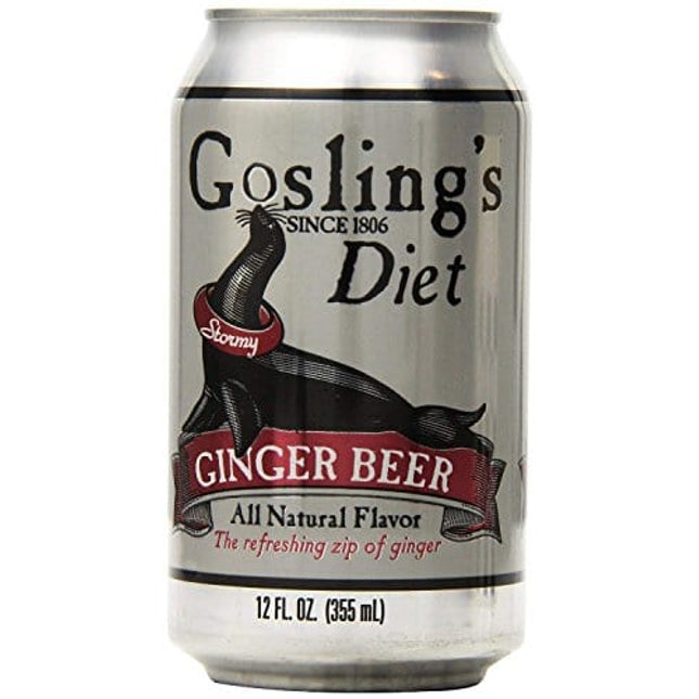 Gosling's Diet Stormy Ginger Beer, 12 Fl Oz (2 Pack of 6)