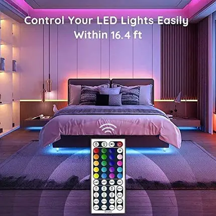 Govee LED Strip Lights, 16.4ft RGB LED Lights with Remote Control, 20 Colors and DIY Mode Color Changing Light Strip, Easy Installation LED Lights for Bedroom, Living Room, Ceiling, Kitchen