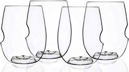 Govino Go Anywhere Dishwasher Safe Flexible Shatterproof Recyclable Wine Glasses, 16-ounce, Set of 4