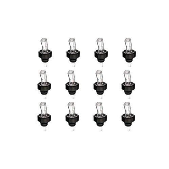 Great Credentials Screen Liquor Bottle Pourers Clear 12 Pourer