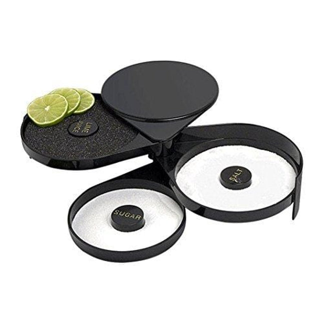 Greenco 3 Tier Bar Glass Rimmer for Margarita and Cocktail