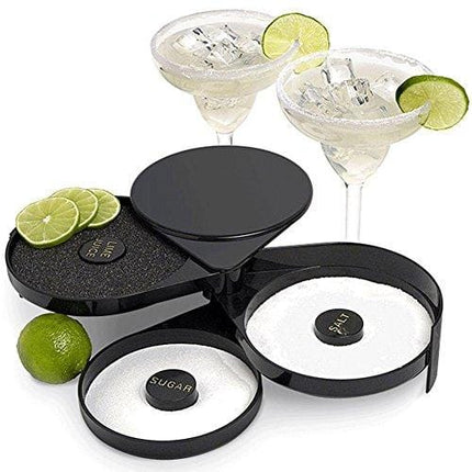 Greenco 3 Tier Bar Glass Rimmer for Margarita and Cocktail