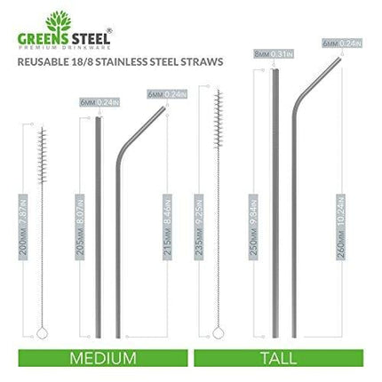Stainless Steel Straws (Medium)
