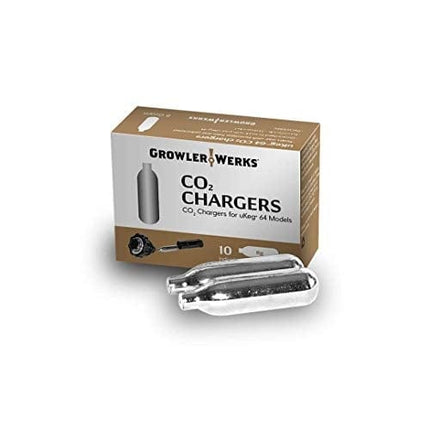 GrowlerWerks uKeg Go Tungsten - 10 CO2 Chargers - 25 Cleaning Tablets