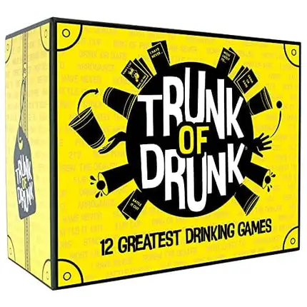 Trunk of Drunk - 12 Hilarious Drinking Games (Beer Pong, Drink or Dare, Battle It Out, Never Have I Ever, Rage Cage) Perfect Gag Gift and Funny White Elephant - by Beat That! Game