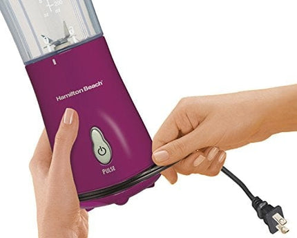 Hamilton Beach Personal Blender for Shakes and Smoothies with BPA-Free Portable 14oz Travel Jars, 14 oz, Raspberry