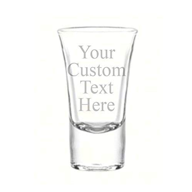 Personalized DOUBLE SIDED 1.5oz Shot Glass, Custom Laser Etched Free Engraving Groomsman and Bridesmaid Wedding Favor Gift For Him, For Her, For Boys, For Girls, For Them (Double Side Engraving)