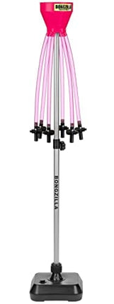 Head Rush BONGZILLA Beer Bong - Accessory for Drinking Games for Adults Party, Multi-User Beverage and Beer Funnel, includes 6' Pole w/Base, 6Tube Funnels and On/Off Valves (PINK)