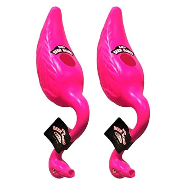Head Rush FLAMINGO BIRD Beer Bong, Uniquely Shaped Beer Funnel, Multi-use Drinking Funnel, Party Essentials for Adults, Drinking Games Accessories, PINK 2-PACK