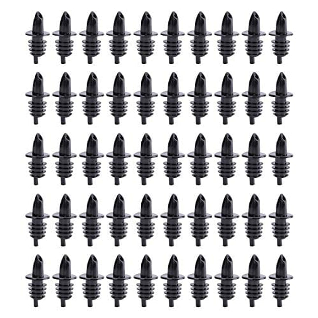 Hedume 50 Pack Bottle Pourers, Free Flow Pourers, Liquor Bottle Pourers Perfect for Pubs, Clubs, Restaurants, Bars, Coffee Shops and Diners