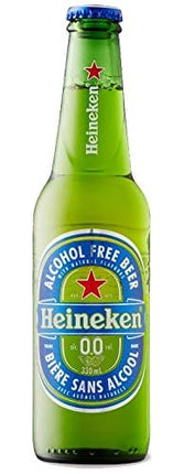 Heineken 0.0% Non-Alcoholic Beer (Alcohol Free), 11.2 fl oz (Glass Bottles) (24 Bottles)