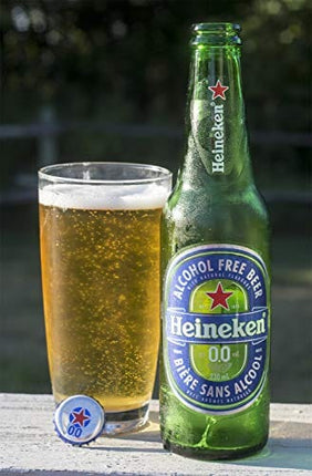 Heineken 0.0% Non-Alcoholic Beer (Alcohol Free), 11.2 fl oz (Glass Bottles) (24 Bottles)