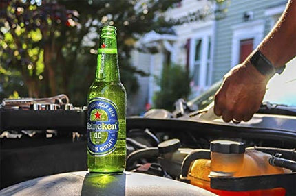 Heineken 0.0% Non-Alcoholic Beer (Alcohol Free), 11.2 fl oz (Glass Bottles) (24 Bottles)