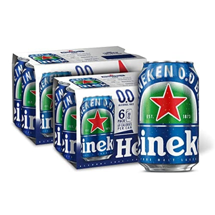 Heineken 0.0 % Non Alcoholic Lager Beer, Pack of 12 Cans, Lager Beer 0.0, 12 x 330ml