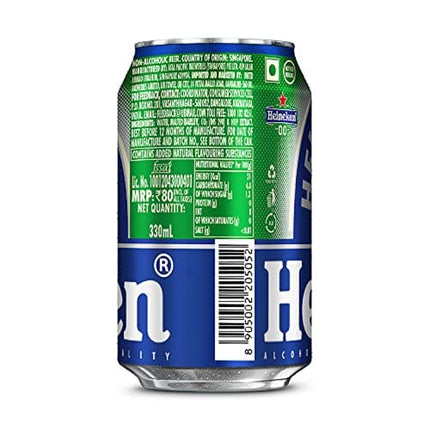Heineken 0.0 % Non Alcoholic Lager Beer, Pack of 12 Cans, Lager Beer 0.0, 12 x 330ml