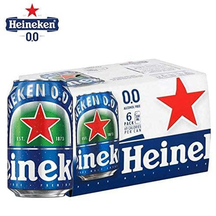 Heineken 0.0 % Non Alcoholic Lager Beer, Pack of 12 Cans, Lager Beer 0.0, 12 x 330ml