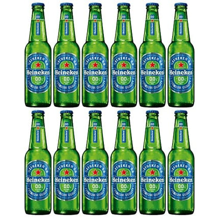Heineken 0.0 % Non Alcoholic Lager Beer - Zero Dot Zero 12 Bottle Pack, Lager Beer 0.0, 12 x 330ml