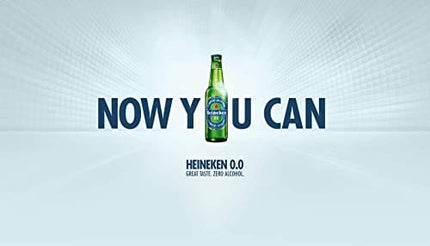 Heineken:Zero Non Alcohol Premium Lager Beer Taste Beverage 33cl (11oz) Pack of 6