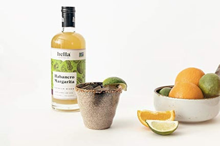 Hella Cocktail Co. Habanero Margarita Premium Cocktail Mixers, 750ml (3 Bottle Set) - Made with All Natural Ingredients, Real Lime Juice and Habanero Pepper