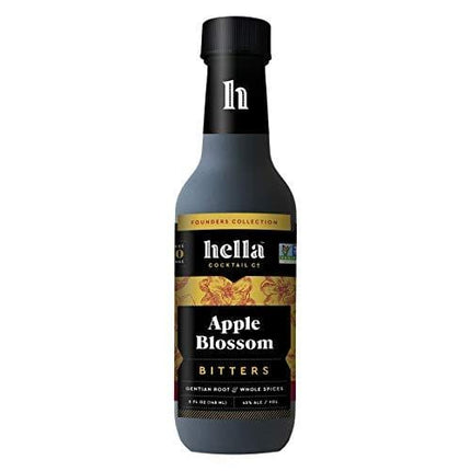 Hella Cocktail Co. | Apple Blossom Bitters, 5 oz | Craft Cocktail Bitters made with Real Apple and Whole Spices - Founders' Collection|Perfect for Holiday Cocktail Recipes, 5 Fl Oz (Pack of 1)