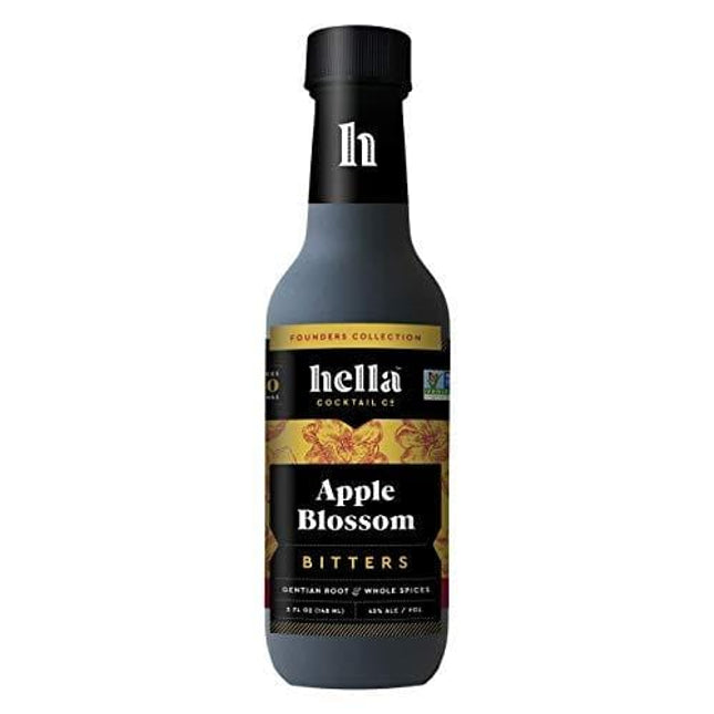 Hella Cocktail Co. | Apple Blossom Bitters, 5 oz | Craft Cocktail Bitters made with Real Apple and Whole Spices - Founders' Collection|Perfect for Holiday Cocktail Recipes, 5 Fl Oz (Pack of 1)