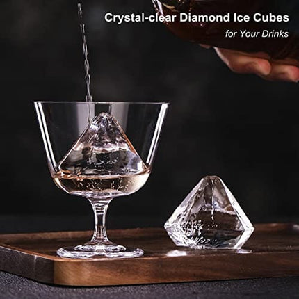 Helpcook Clear Diamond Ice Cube Maker Mold