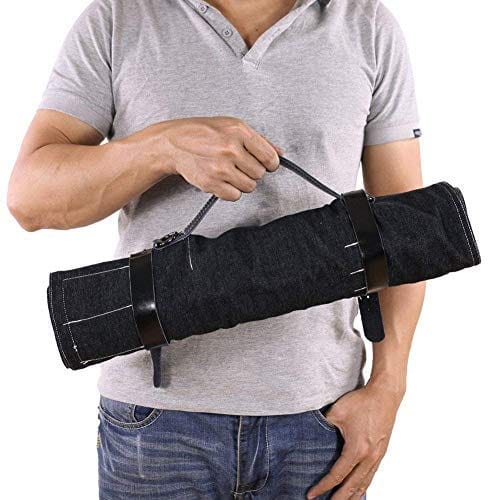 Bar Tools Case Bartender Kit Roll Up Bag, Cocktail Bar Tool Set Storage Pouch, Big Ba ...