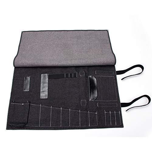 Bar Tools Case Bartender Kit Roll Up Bag, Cocktail Bar Tool Set Storage Pouch, Big Ba ...