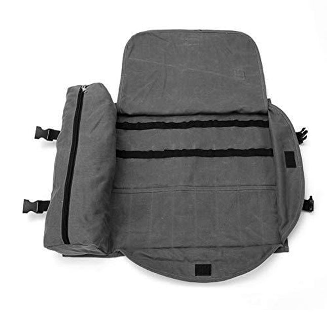 Bartender Kit Tote Bag, Large Barware Set Roll Bag, Cocktail Making Tool Set Bag, Portable Bar Case Bag, Cocktail Accessories Kit Roll Pouch,Multi-Funtion Barware Set Storage Case (Grey)