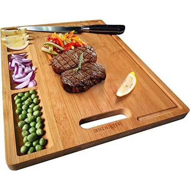Large Wood Cutting Board for Kitchen - 17.3 x 12.8 inches