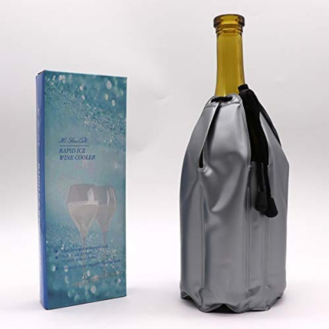Rapid Ice Wine Cooler, Gel Wine Bottle Chill Cooler Ice Pack - Freezer Sleeve- Vodka- Tequila Chiller- Cooler- Carrier (Type F)
