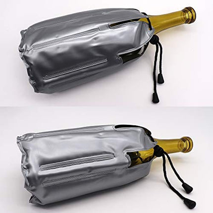 Rapid Ice Wine Cooler, Gel Wine Bottle Chill Cooler Ice Pack - Freezer Sleeve- Vodka- Tequila Chiller- Cooler- Carrier (Type F)