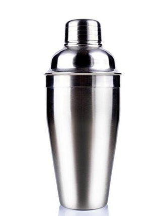 HIC Cocktail Shaker, Stainless Steel, Mirror Finish, 3-Piece Set, 18-Ounces