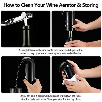 Wine Aerator Electric Wine Decanter Best Sellers One Touch Red -White Wine Accessories Aeration Work with Wine Opener for Beginner Enthusiast -