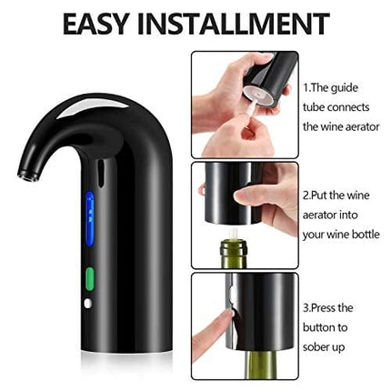 Wine Aerator Electric Wine Decanter Best Sellers One Touch Red -White Wine Accessories Aeration Work with Wine Opener for Beginner Enthusiast -