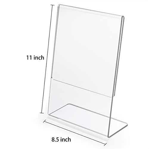 24 Pieces Acrylic Display Stands Acrylic Sign Holder Flyer Display Stand  Slant Back Acrylic Sign Holder Acrylic Picture Frame Stand For Home Office  Desktop, Vertical And Horizontal, 4 X 6 Inches 