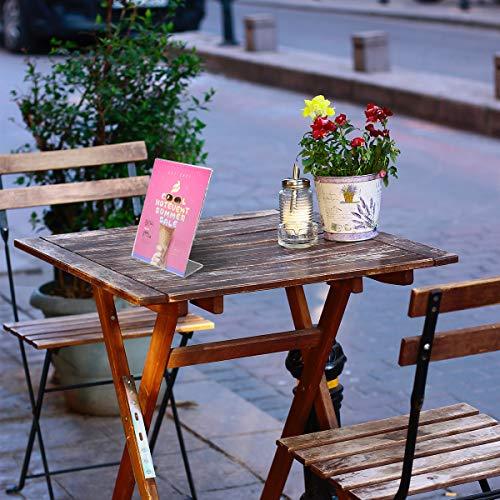 Square Reader TONICE 8.5 X 11 Acrylic Sign Holder With Wood Base 3 Pack Kindle Stand