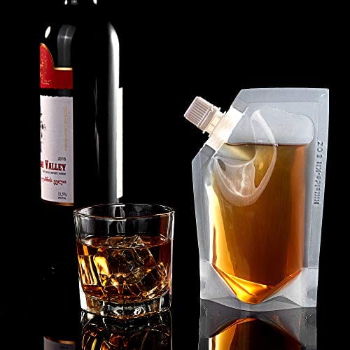 Plastic Flasks For Liquor,Drink Pouches For Adults,Concealable And Reusable  Cruise Alcohol Flask 
