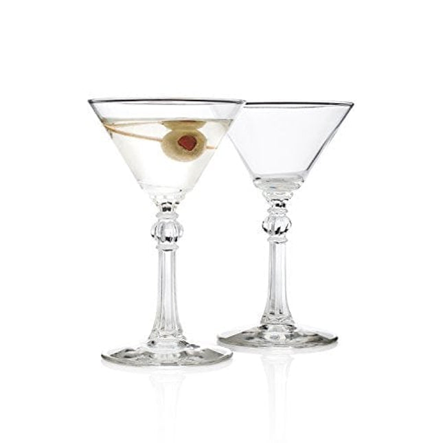 Charles Butterworth 1937"Small-Scale" Martini Cocktail Glass 2-Piece Set (Gift Box Collection)