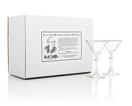 Charles Butterworth 1937"Small-Scale" Martini Cocktail Glass 2-Piece Set (Gift Box Collection)