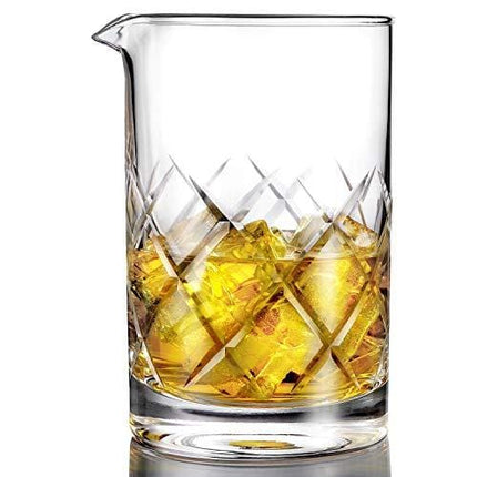 Hiware Professional 24 Oz Cocktail Mixing Glass, Thick Bottom Seamless Crystal Mixing Glass