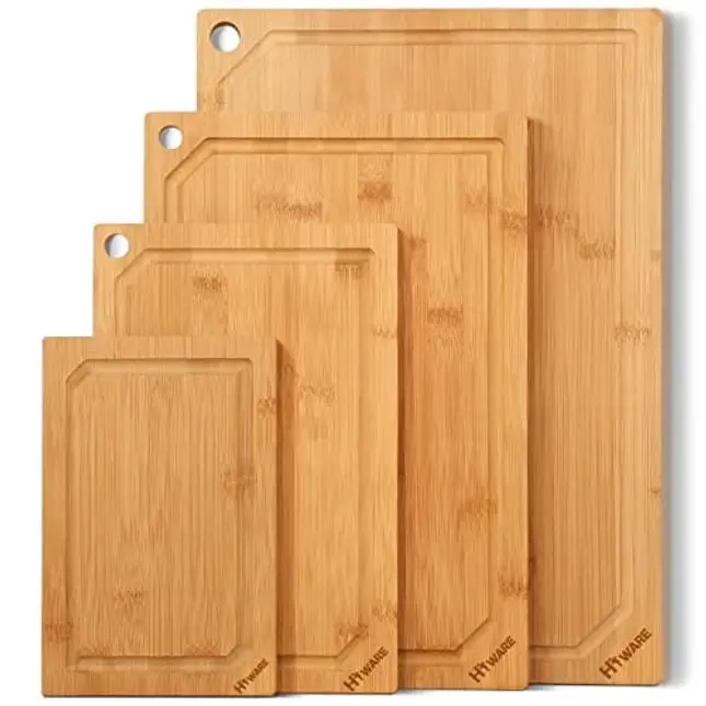 6 Pcs Thicken Cutting Board Bamboo Bulk Wood 9 x 6 x 0.6, Small