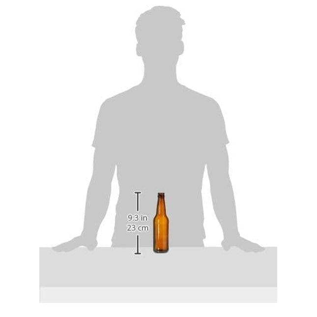 Home Brew Ohio 12 oz Beer Bottles-AMBER-Case of 24, 12oz