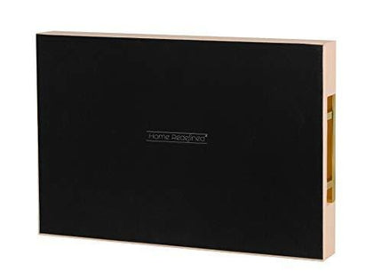 Home Redefined Modern Elegant 18"x12" Rectangle Pink Glossy Shagreen Decorative Ottoman Coffee Table Perfume Living Room Kitchen Serving Tray with Gold Polished Metal Handles for All Occasion's