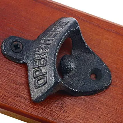 Homend 12pack Cast Iron Wall Mount Bottle Openers, Mounting Hardware Included, Vintage Rustic Bar(Wood Block is not Included)