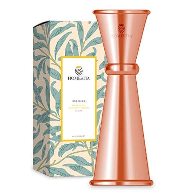 Copper Double Cocktail Jigger Japanese Jigger Stainless Steel Bar Measuring Jigger 1oz x 2oz by Homestia